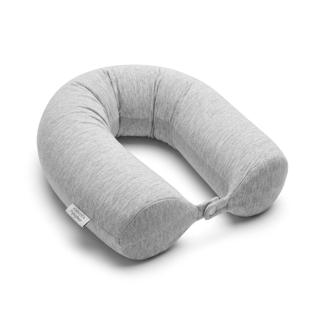 Nakkepude af Memory Foam med Bøjelig Kerne - God på farten og derhjemme