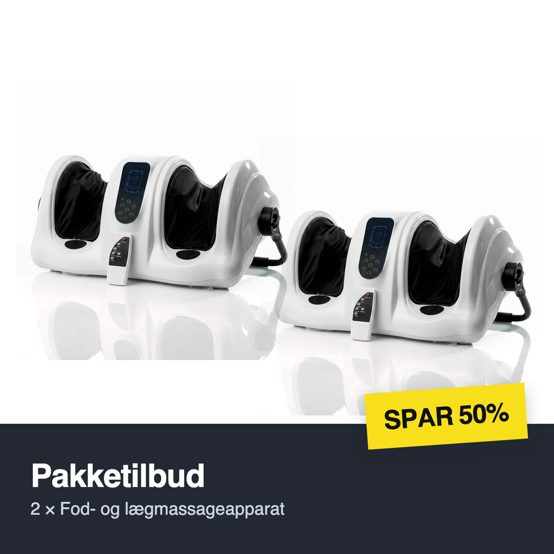 Pakketilbud — 2 × Fod- og lægmassageapparat, spar 50%
