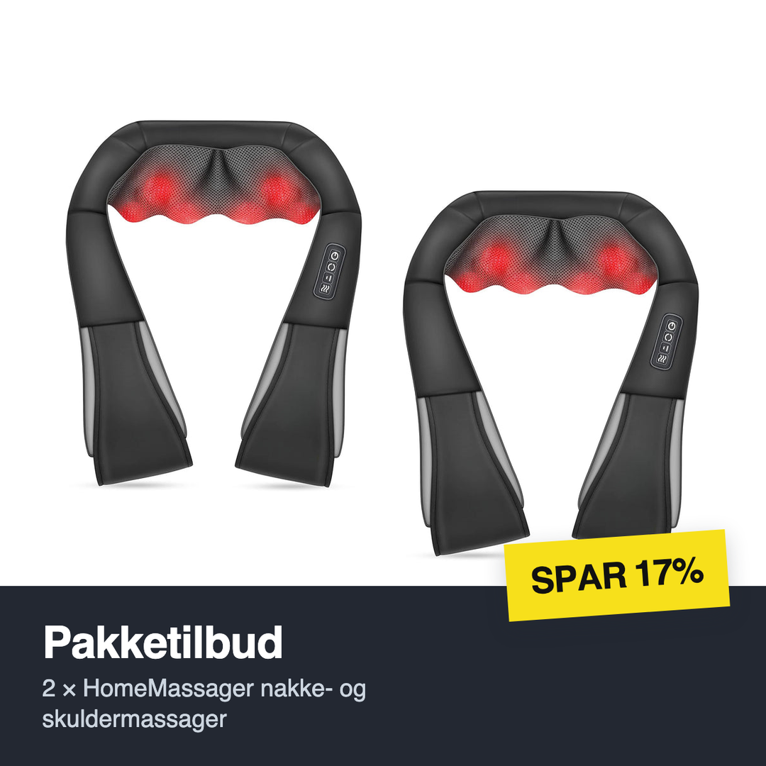 Pakketilbud — 2 × HomeMassager nakke- og skuldermassager, spar 17%