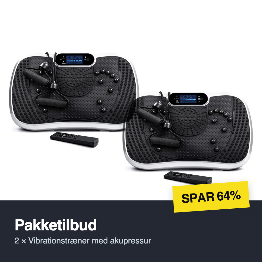 Pakketilbud — 2 × Vibrationstræner med akupressur, spar 64%