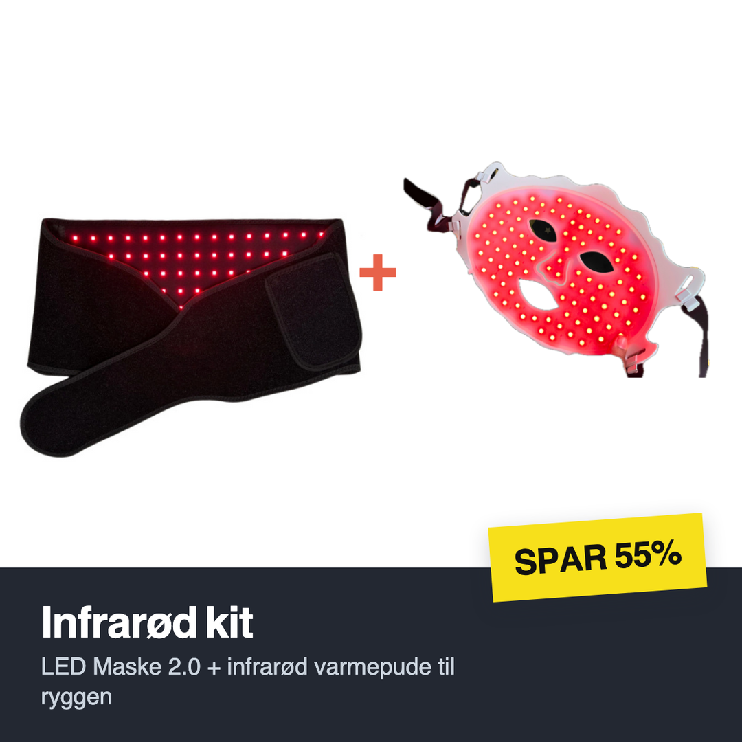 Infrarød kit pakketilbud — LED Maske 2.0 og infrarød varmepude, spar 55%