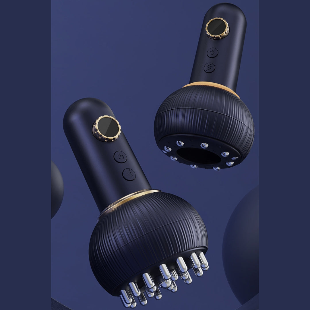 Elektrisk smart skrabeinstrument med opvarmning, bærbar kopning, vakuum negativ tryk sugning, hjemme massager og meridianbørste