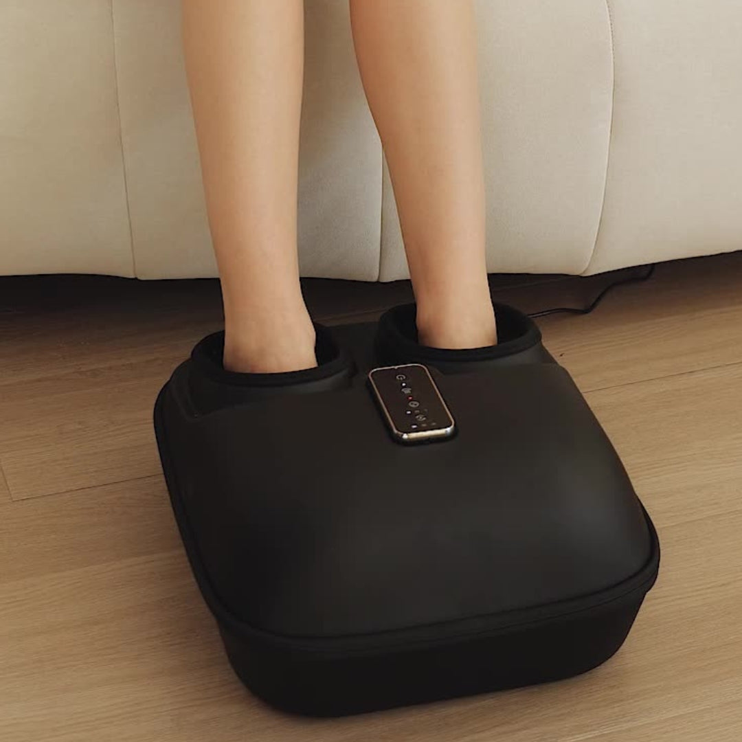 Fodmassageapparat med shiatsu kompression varmefunktion 3 hastigheder timer, størrelse 36-48, 30,7 cm, 7,74 kg – hjemmebrug