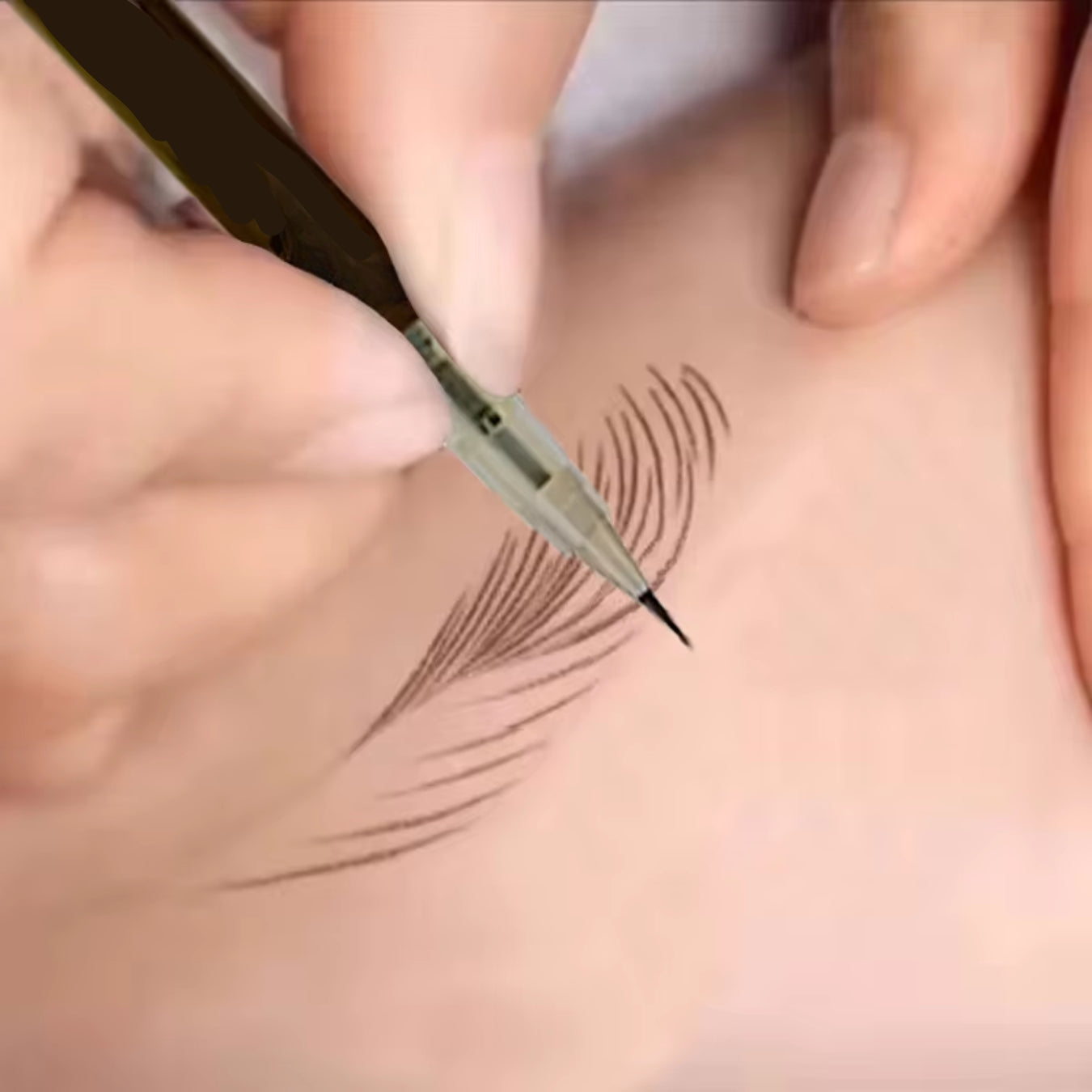 0.005mm flydende eyeliner pen bomuldshoved hurtigtørrende vandfast farve ultrafin eyeliner pen langtidsholdbar og ikke let at smøre ud