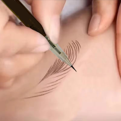 0.005mm flydende eyeliner pen bomuldshoved hurtigtørrende vandfast farve ultrafin eyeliner pen langtidsholdbar og ikke let at smøre ud