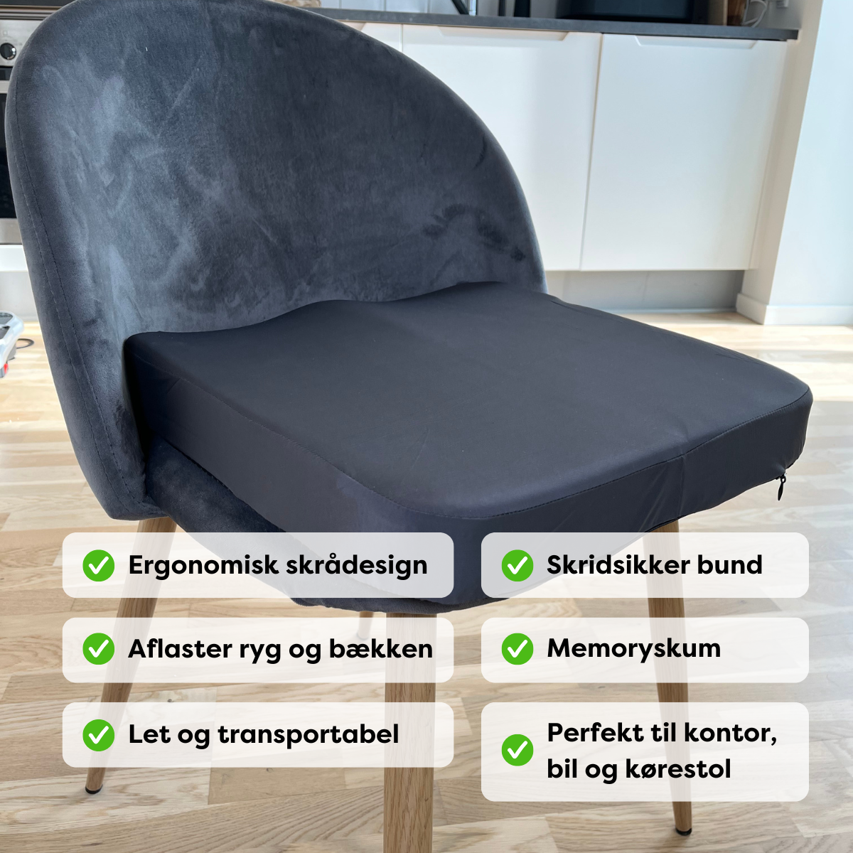 Ergonomisk skråpude med bækkenstøtte