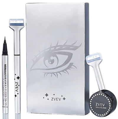 Øjenvippestempler Pen 2 i 1 Nedre øjenvippeforseglingsværktøj Hurtigtørrende Sort Brun Flydende Eyeliner Pen Øjenvippesimulering Makeup