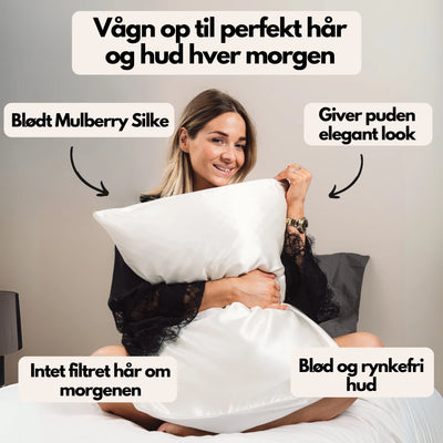 ComfortPillow 2.0 med silke pudebetræk (PAKKETILBUD)