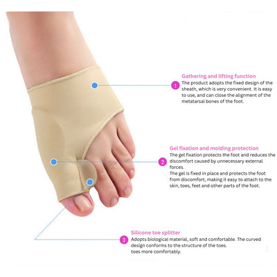 Tåseparator Hallux Valgus Knystkorrektor Hammertå Retter Fodsmertelindring Ortopædisk Pedicureværktøj Fodpleje