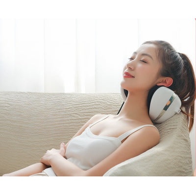 Bil elektrisk cervikal rygsøjle massage instrument intelligent fjernbetjening hoved og nakke varm æltning fysioterapi hoved terapi instrument massagepude