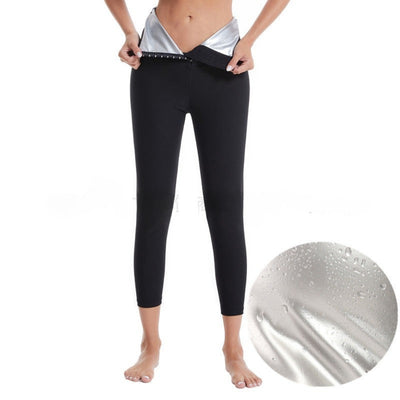 Maveformende bukser høj talje knappet hofte-løftende svedbukser yoga-sportsbukser leggings
