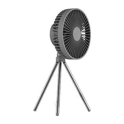 Udendørs campingventilator Elektrisk campingventilator med LED-lygte Bærbar teltventilator med roterende funktion, nødstrømsforsyning