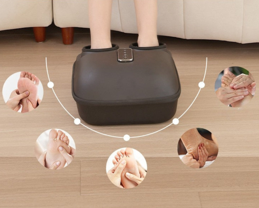 Fodmassageapparat med shiatsu kompression varmefunktion 3 hastigheder timer, størrelse 36-48, 30,7 cm, 7,74 kg – hjemmebrug