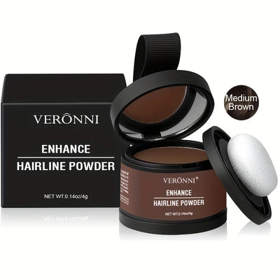 Hairline Shadow Powder, pletfri, skjuler øjeblikkeligt hårgrænse og hårrødder, vandtæt hårlinjepudderfiller til et naturligt look, med plantesqualane.
