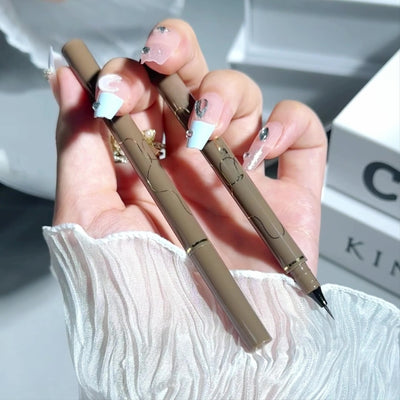 0.005mm flydende eyeliner pen bomuldshoved hurtigtørrende vandfast farve ultrafin eyeliner pen langtidsholdbar og ikke let at smøre ud