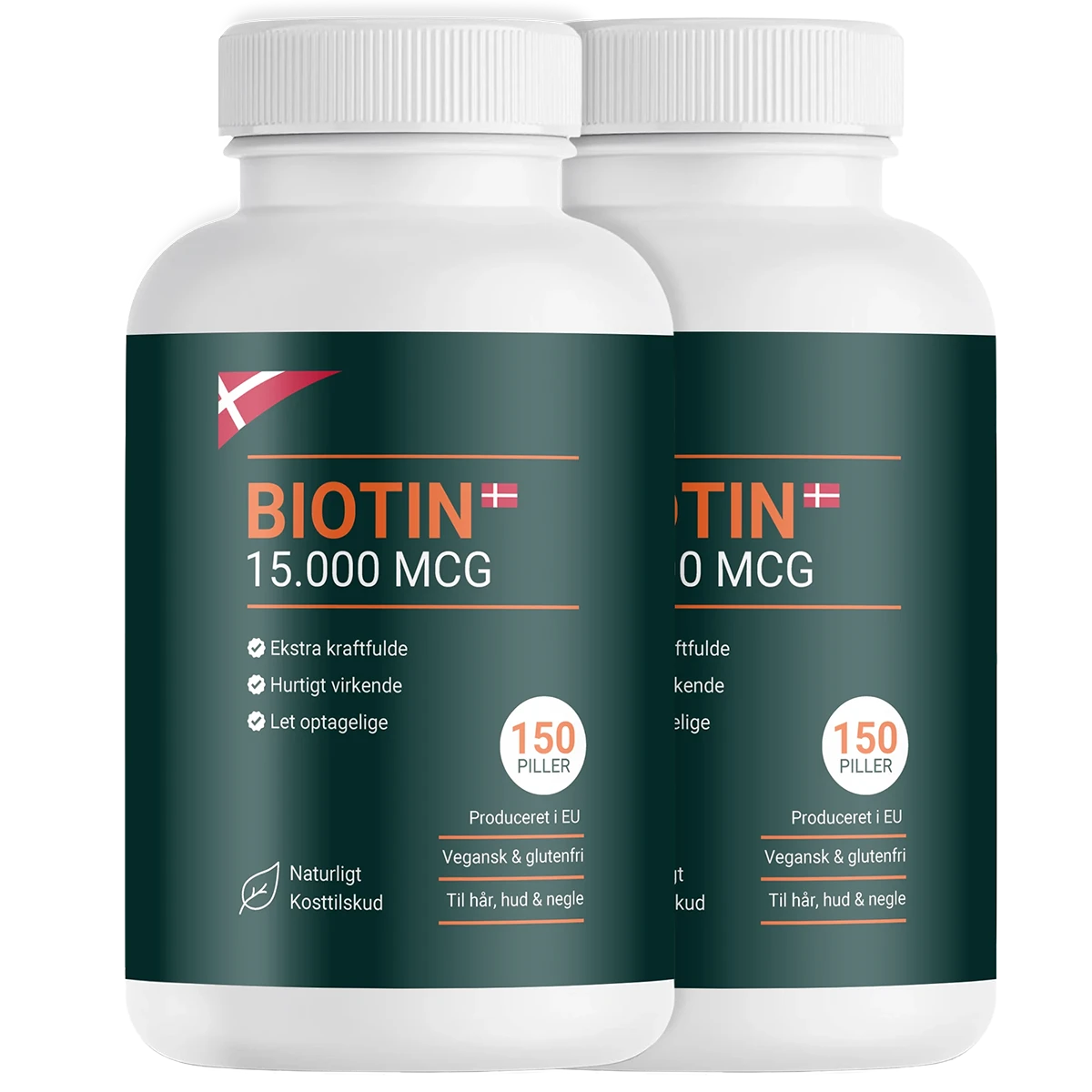 Biotin 15.000 MCG - Højstyrke Biotin kapsler til sundt hår, hud og negle