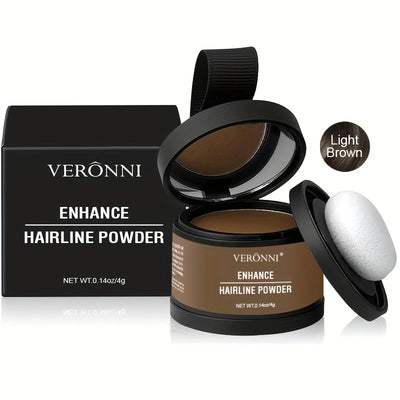 Hairline Shadow Powder, pletfri, skjuler øjeblikkeligt hårgrænse og hårrødder, vandtæt hårlinjepudderfiller til et naturligt look, med plantesqualane.