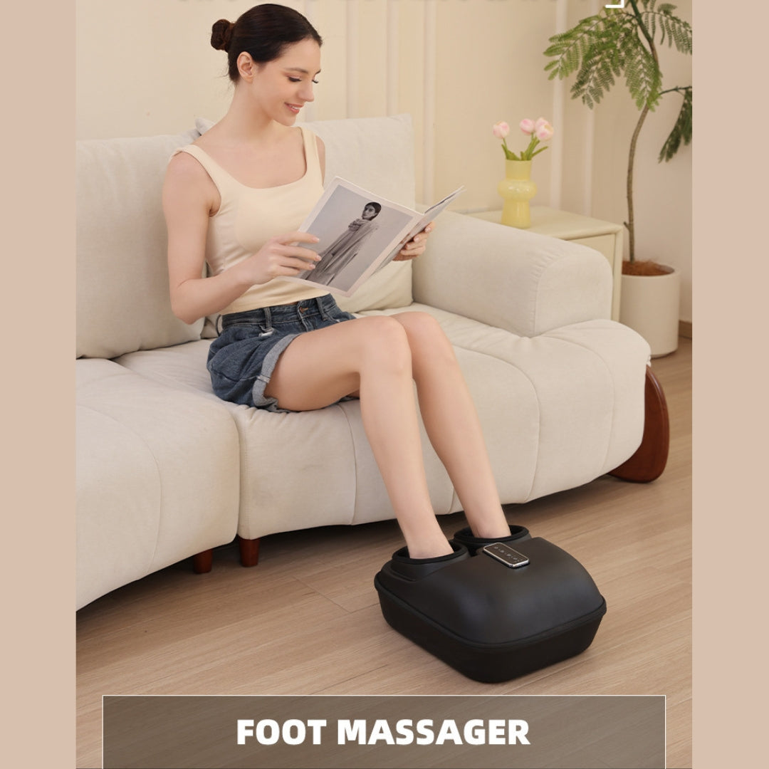 Fodmassageapparat med shiatsu kompression varmefunktion 3 hastigheder timer, størrelse 36-48, 30,7 cm, 7,74 kg – hjemmebrug
