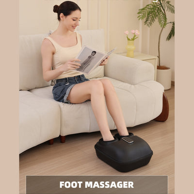 Fodmassageapparat med shiatsu kompression varmefunktion 3 hastigheder timer, størrelse 36-48, 30,7 cm, 7,74 kg – hjemmebrug