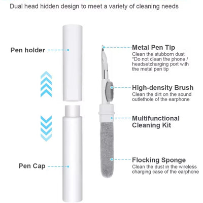 Bluetooth-headset rengøringsbørste ørepropper Clean Pen tastaturrenser ørepropper rengøringspen
