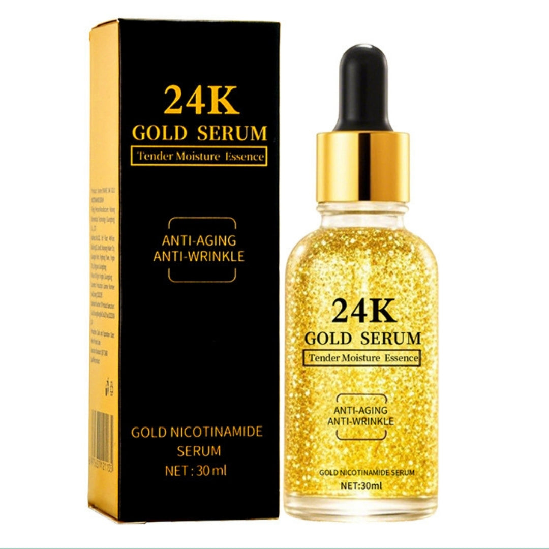 24k Guld Hyaluronsyre Nicotinamid Ansigtsserum – Anti-Aging, Ansigtsløftende, Collagenessens, Hudpleje, Hvidgørende Serum