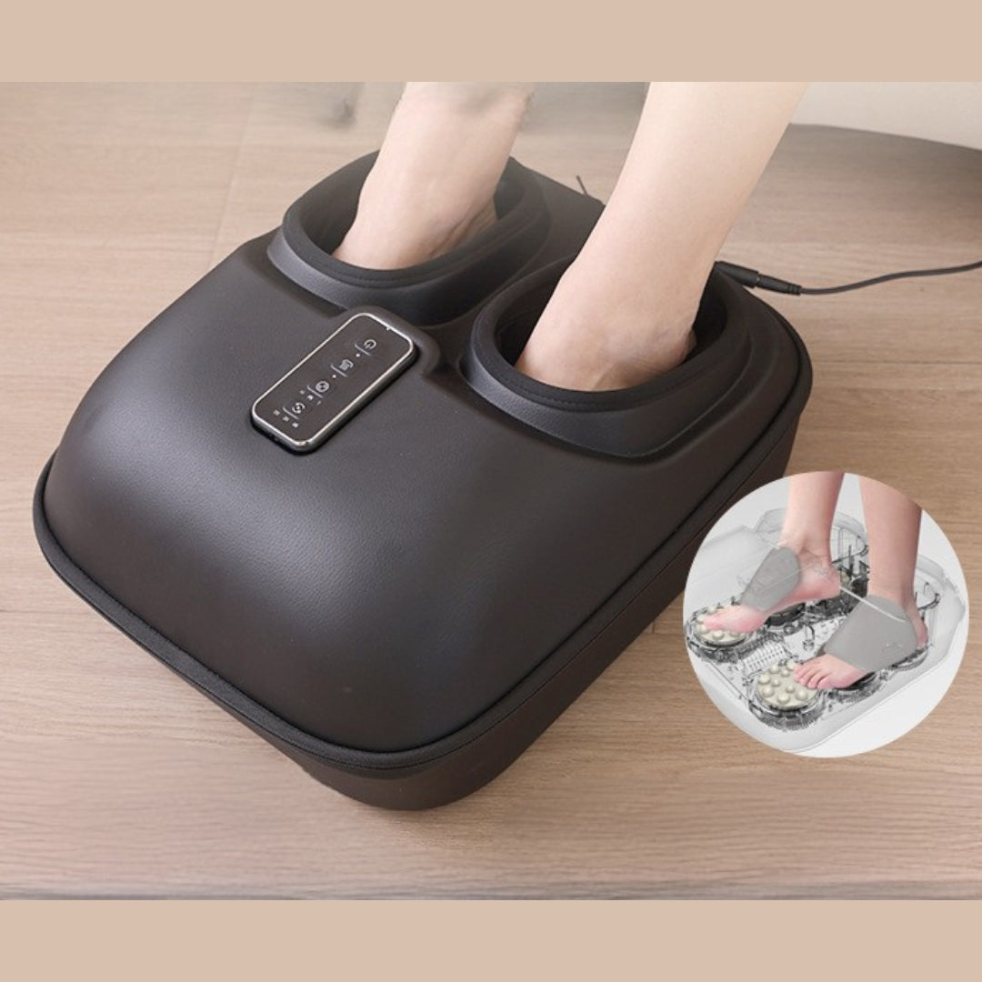 Fodmassageapparat med shiatsu kompression varmefunktion 3 hastigheder timer, størrelse 36-48, 30,7 cm, 7,74 kg – hjemmebrug