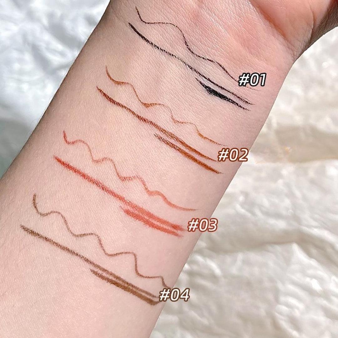 0.005mm flydende eyeliner pen bomuldshoved hurtigtørrende vandfast farve ultrafin eyeliner pen langtidsholdbar og ikke let at smøre ud