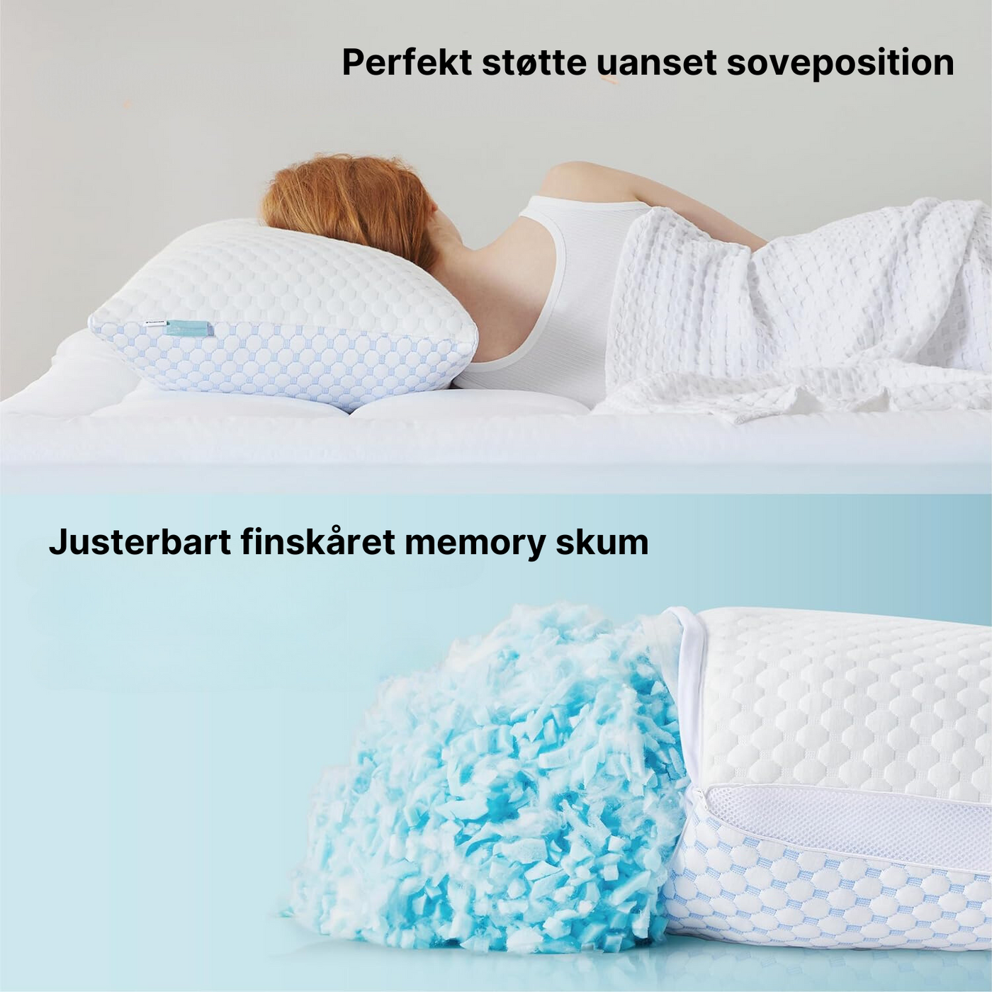 ComfortPillow 2.0 - Den justerbare hovedpude (PAKKETILBUD 2 STK.)