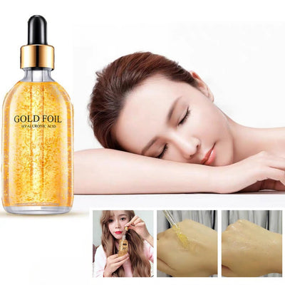 24k Guld Hyaluronsyre Nicotinamid Ansigtsserum – Anti-Aging, Ansigtsløftende, Collagenessens, Hudpleje, Hvidgørende Serum