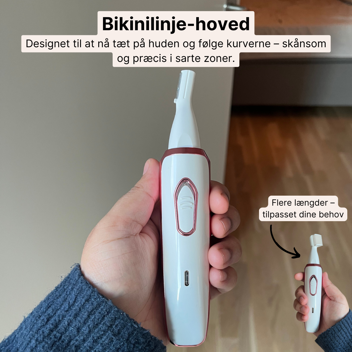 GlowTrim – 4-i-1 Hårfjerner med LED og Udskiftelige Hoveder