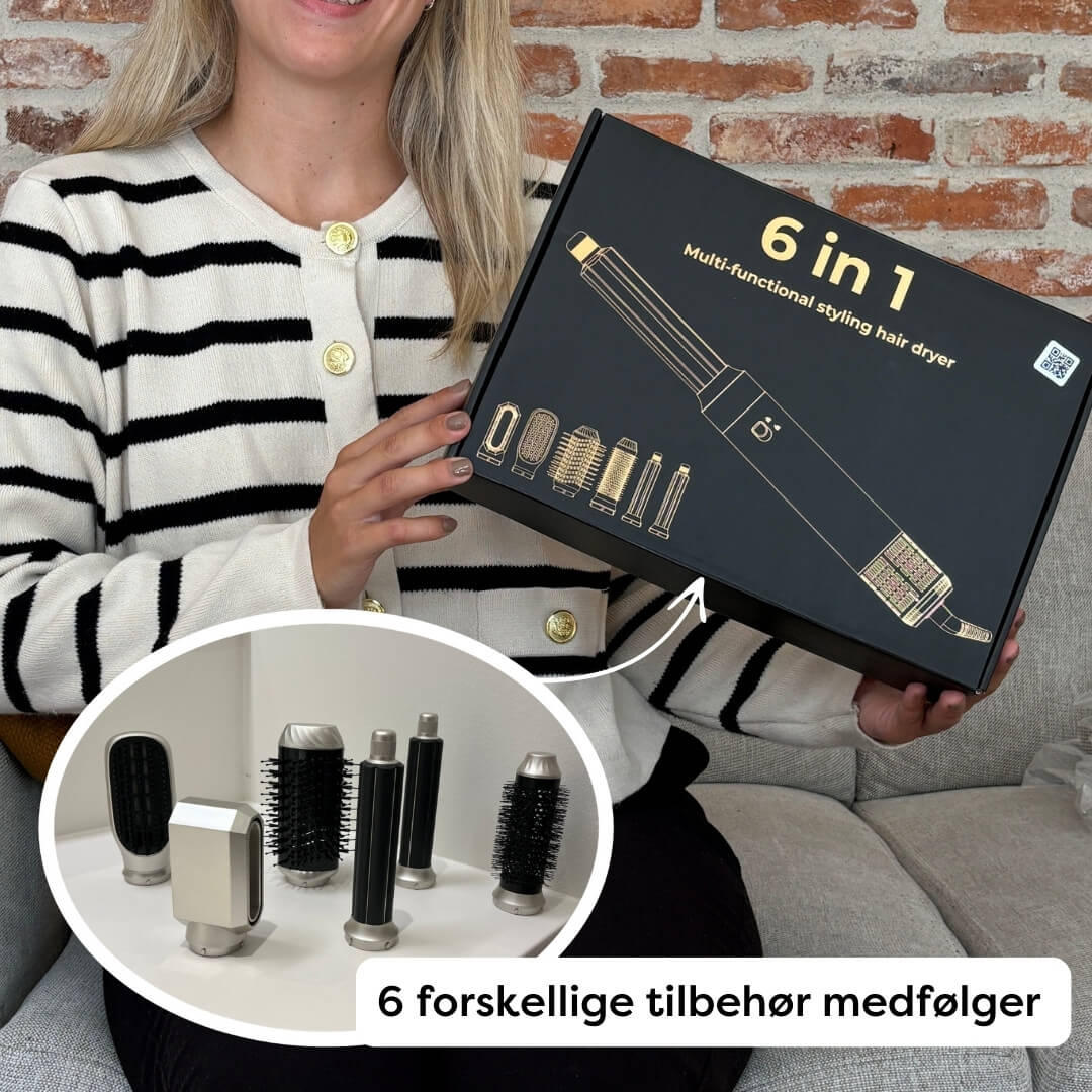 AirStyle Pro Multi-Styler - 6-i-1 AirStyler – Professionel hårstyler med ion-teknologi