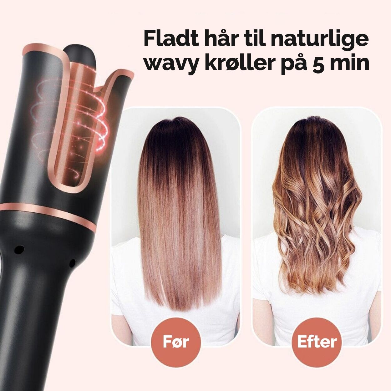 CurlMaster Pro™ – Salonklare krøller med ét tryk