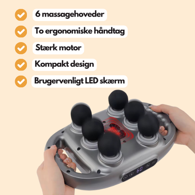 DeepRelief Pro - Effektivt massageapparat med 6 hoveder