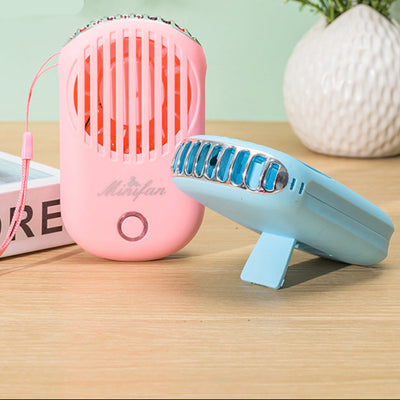 Blæseløs ventilator, aircondition, hurtig tørring af silkeøjenvippeforlængelse, bærbar USB mini-ventilator, farvet øjenvippeventilator.
