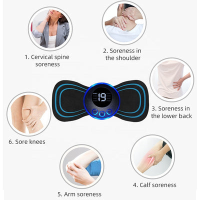 Intelligent puls mini cervikal massageapparat massageplaster bærbar afslapningsplaster fuld krop sener afslapning