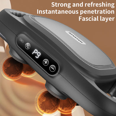 6 Head Massage Gun Håndholdt fuld kropstræningsrem massageapparat Deep Tissue Impact til nakke og ryg Fascia Gun