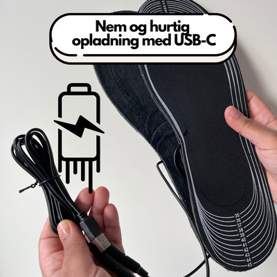 USB Opvarmede Sål Indlæg til Sko
