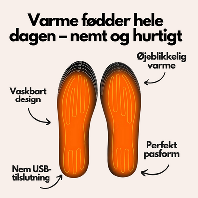 USB Opvarmede Sål Indlæg til Sko