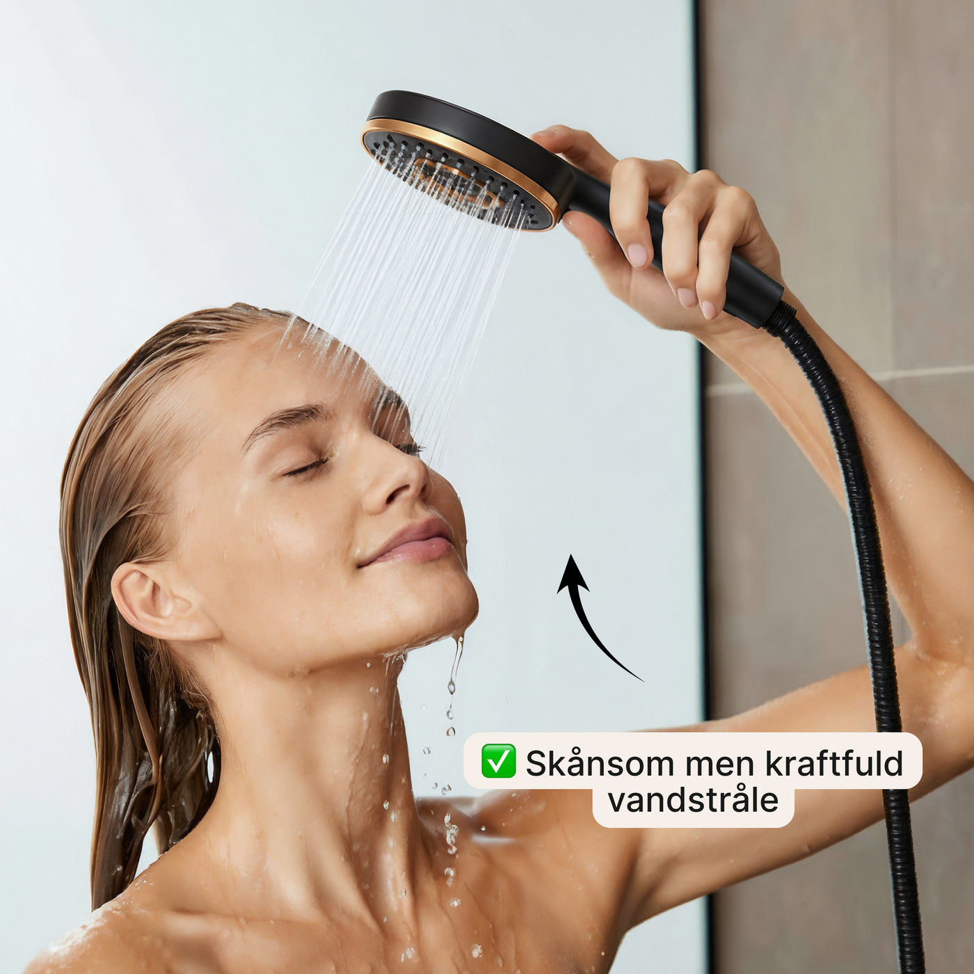 Brusehoved – Vandbesparende med stopfunktion