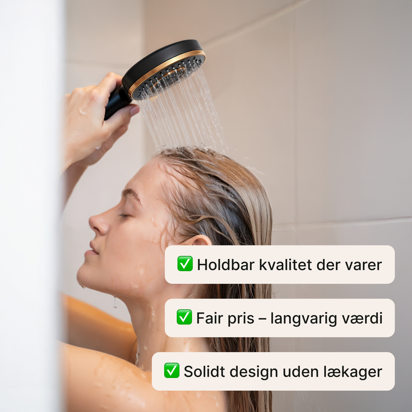 Brusehoved – Vandbesparende med stopfunktion