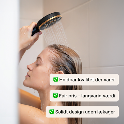 Brusehoved – Vandbesparende med stopfunktion