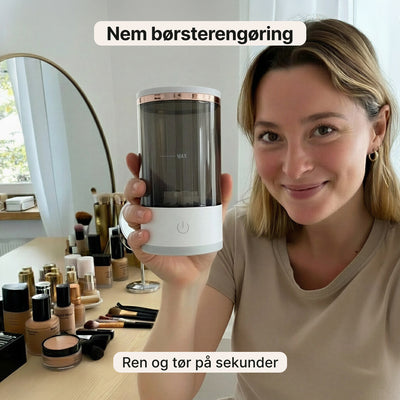 Elektrisk penselrenser – Automatisk rengøring og tørring af makeuppensler
