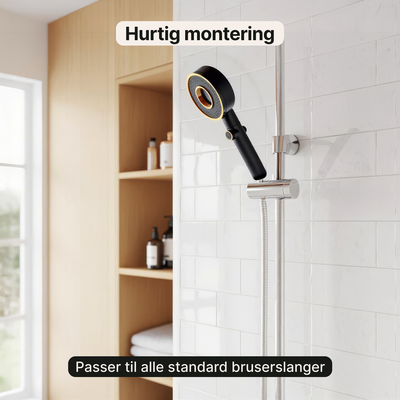 Brusehoved – Vandbesparende med stopfunktion