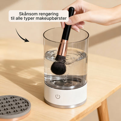 Elektrisk penselrenser – Automatisk rengøring og tørring af makeuppensler