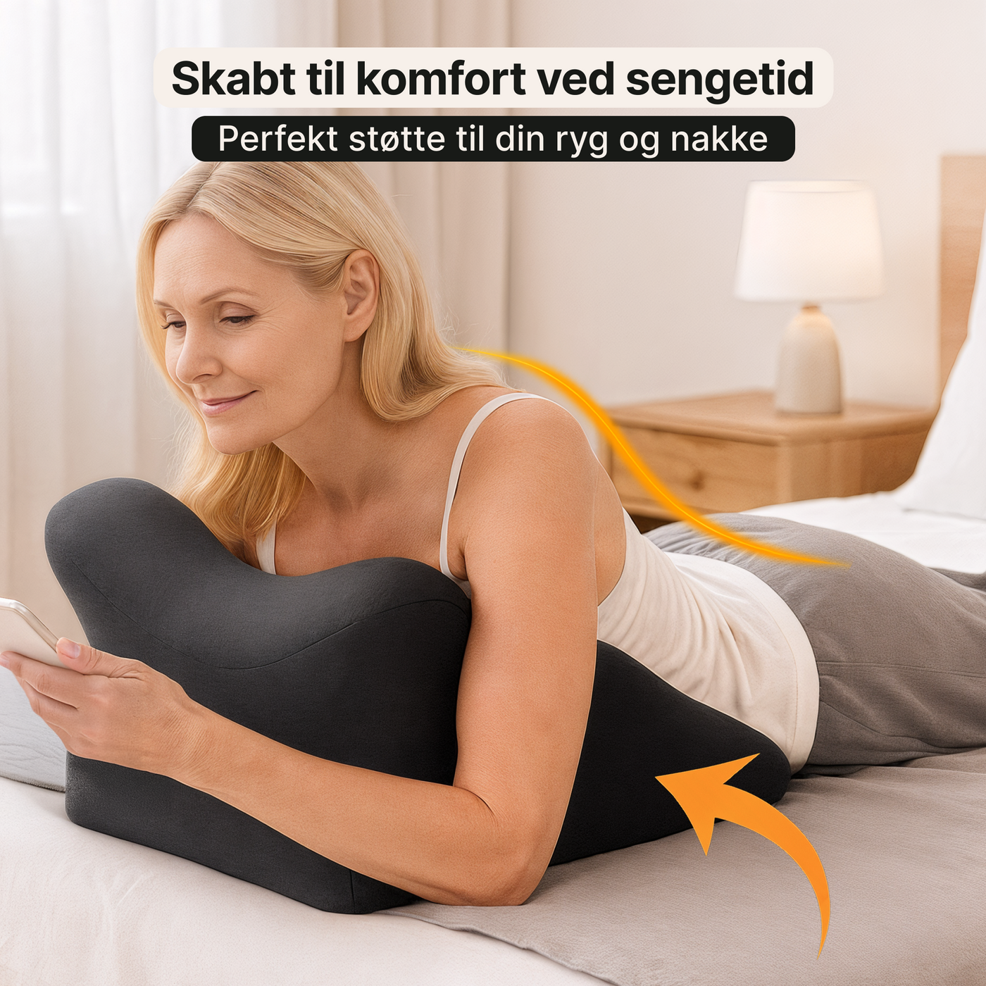 Ergonomisk Ryg- og Nakkepude - Optimal støtte for bedre kropsholdning