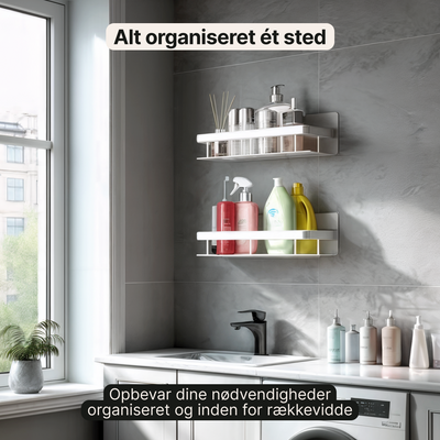 Badeværelsesorganisator i aluminium