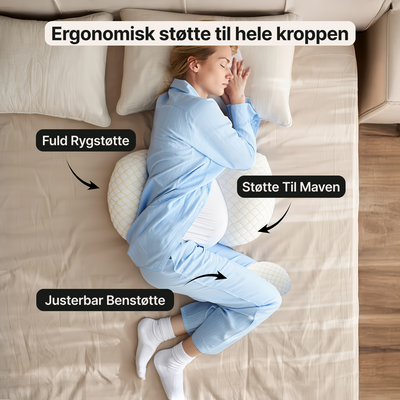 Graviditetspude – Ergonomisk støtte til mave, ryg og hofter