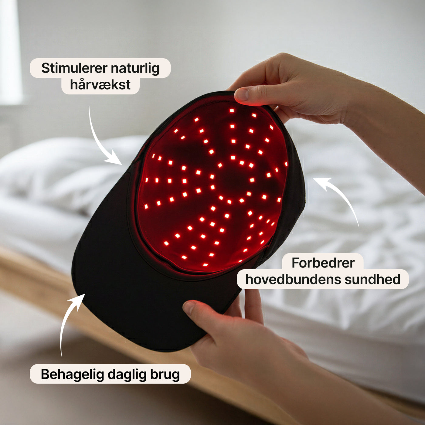 LED hårterapi-hat – Mod hårtab