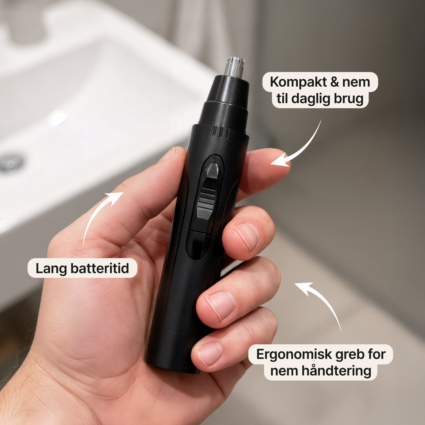 Næsehårstrimmer – Elektrisk barberapparat