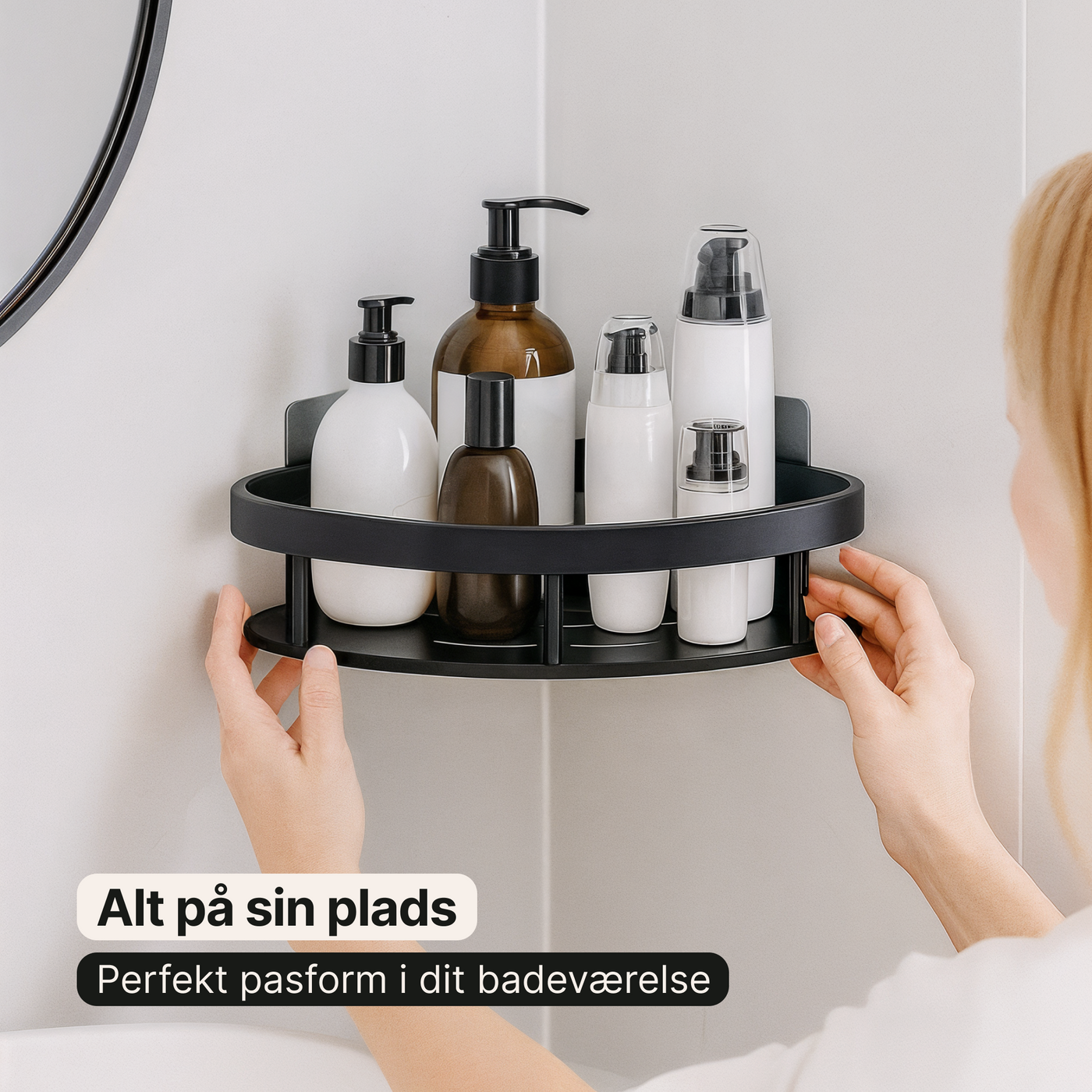Badeværelsesorganisator i aluminium